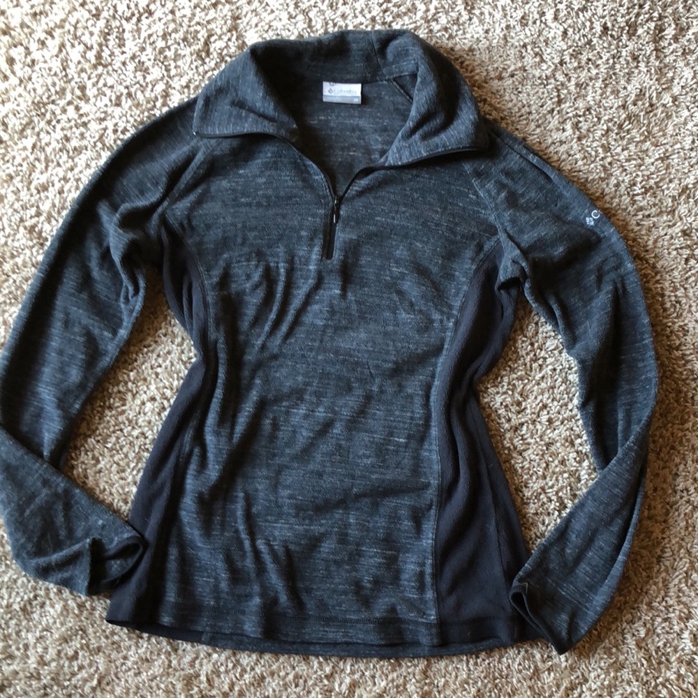 Columbia Grey & Black Half-zip pullover